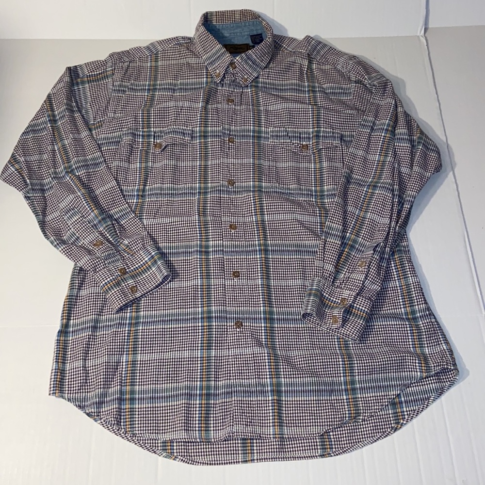 Roper Men’s XL Long Sleeve Button Down Plaid Multicolored Western Shirt
